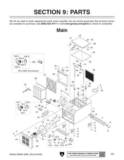 Part Diagram for G0964
