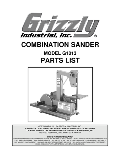 Part Diagram for G1013