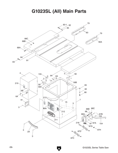 Part Diagram for G1023SLWX3