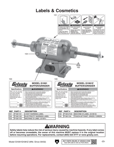 Part Diagram for G1061