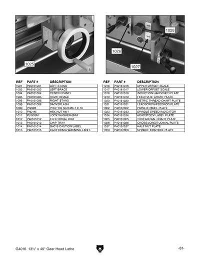 Part Diagram for G4016
