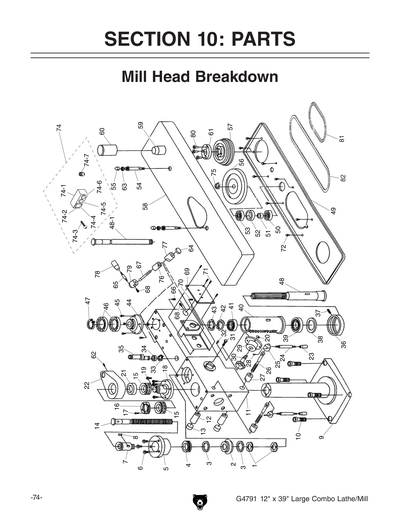 Parts for G4791 12