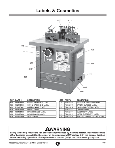 Part Diagram for G7214Z