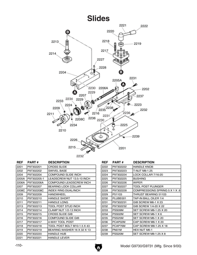 Part Diagram for G9730