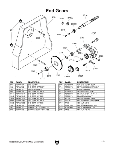 Part Diagram for G9730