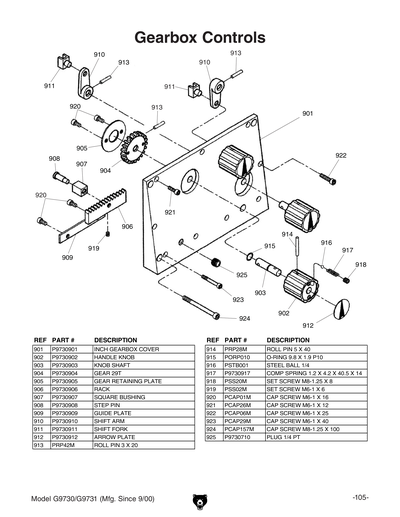 Part Diagram for G9731