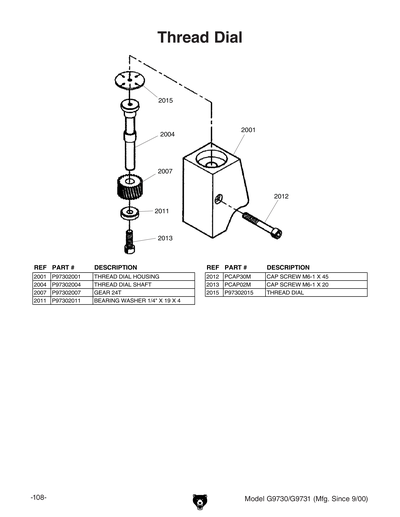 Part Diagram for G9731