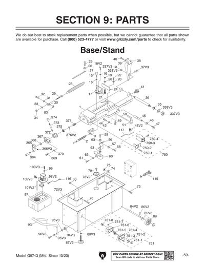 Parts for G9743 7
