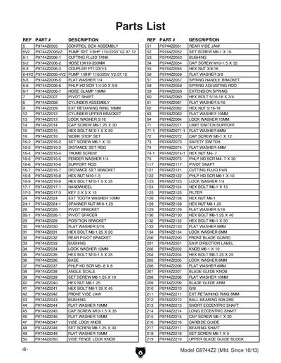 Part Diagram for G9744Z2