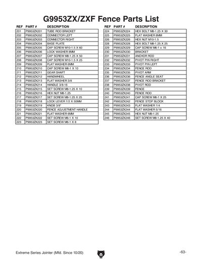 Part Diagram for G9953ZX