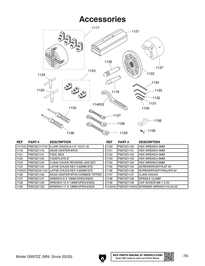 Parts for G9972Z 11