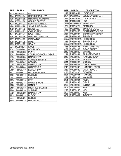 Part Diagram for G9977