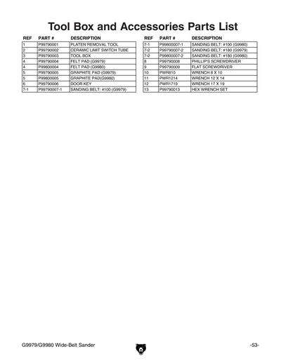 Part Diagram for G9979