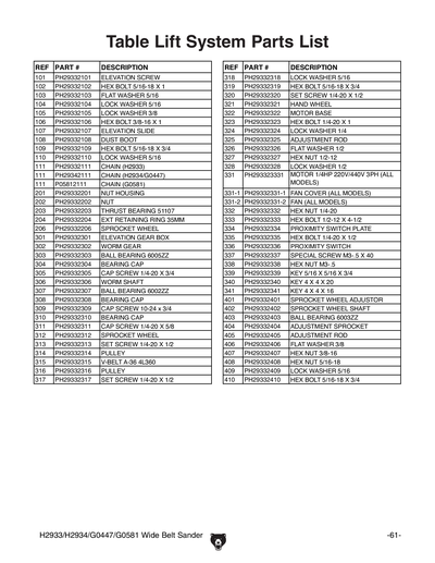 Part Diagram for H2933