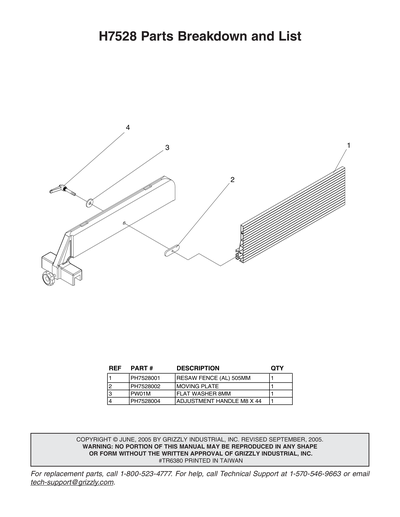 Part Diagram for H7528