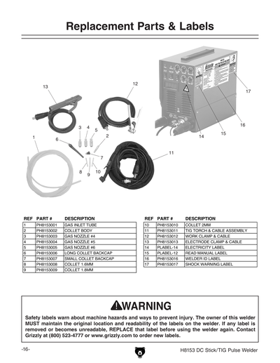 Part Diagram for H8153