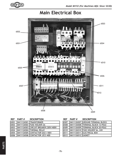 Part Diagram for M1112