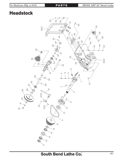 Parts for SB1002 10K - 28