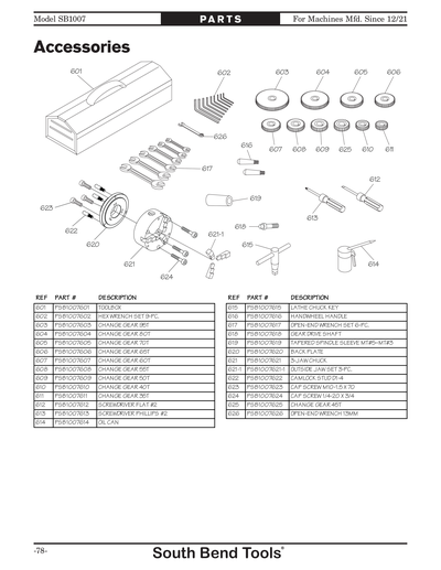 Part Diagram for SB1007