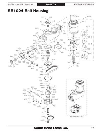 Part Diagram for SB1024F