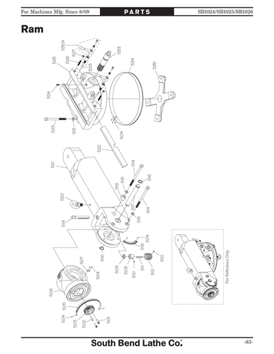 Part Diagram for SB1025