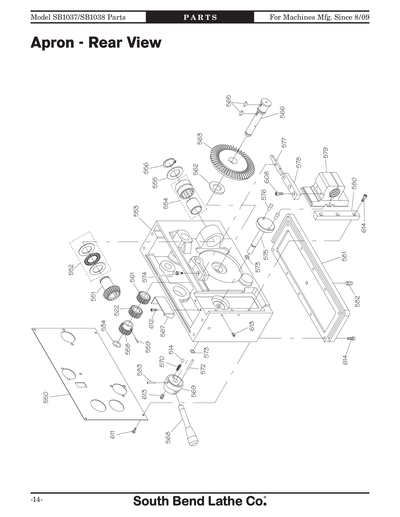 Part Diagram for SB1038F