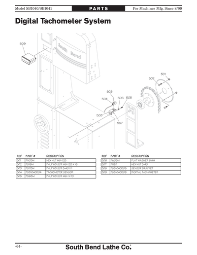 Part Diagram for SB1041