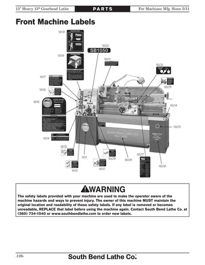 Part Diagram for SB1050