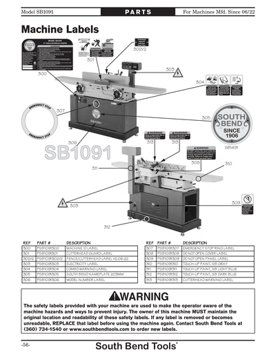 Part Diagram for SB1091