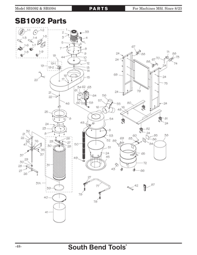 Part Diagram for SB1092
