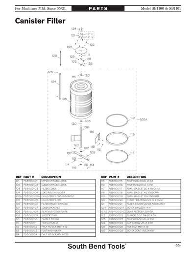 Part Diagram for SB1101