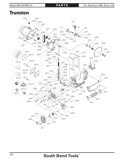 Part Diagram for SB1111