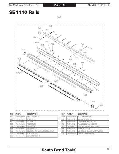 Part Diagram for SB1111