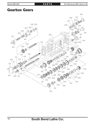Part Diagram for SB1114F