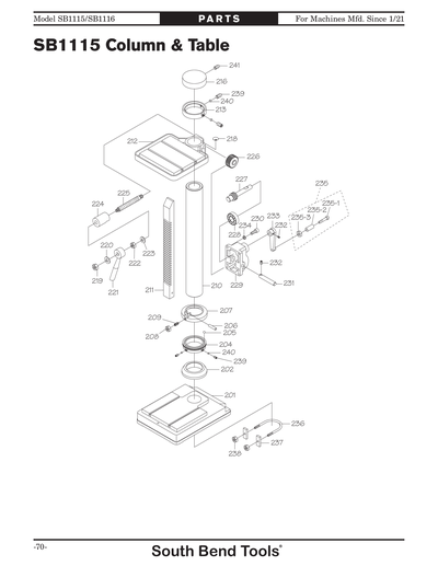 Part Diagram for SB1116