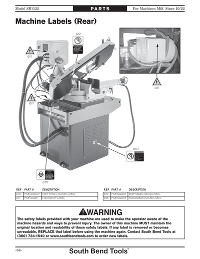 Part Diagram for SB1122