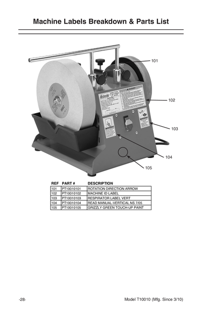 Part Diagram for T10010ANV