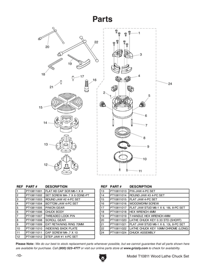 Part Diagram for T10811