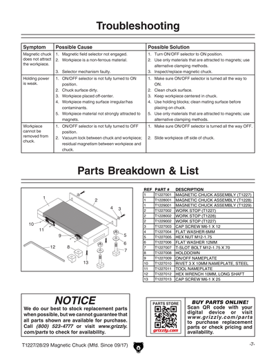 Part Diagram for T1227