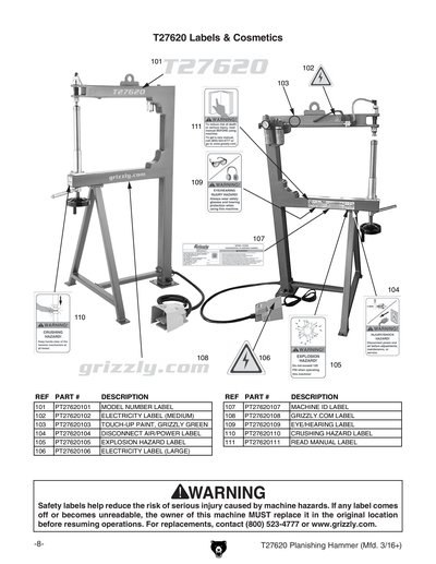 Part Diagram for T27620