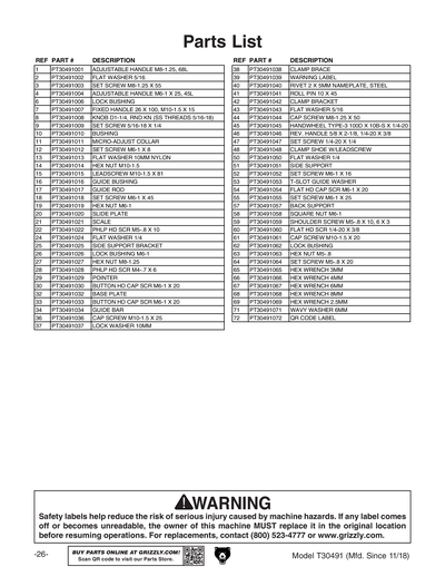 Part Diagram for T30491
