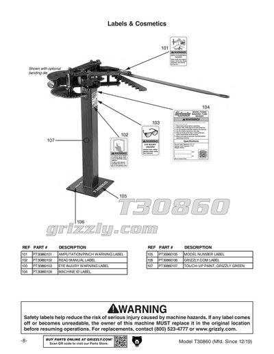 Part Diagram for T30860