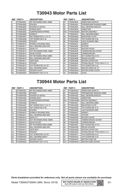 Part Diagram for T30943