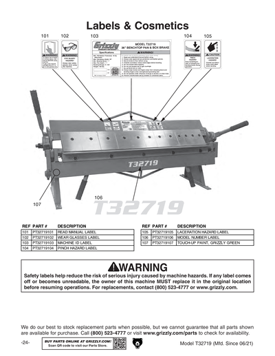 Part Diagram for T32719