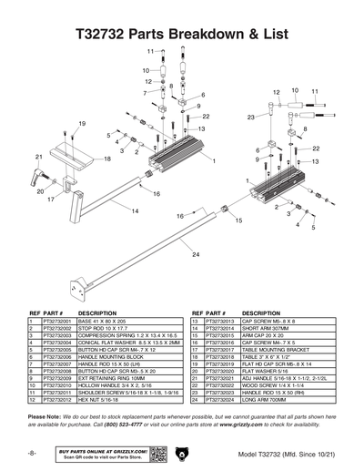 Part Diagram for T32732