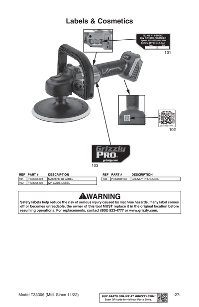 Part Diagram for T33306
