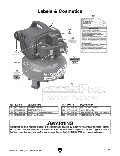Part Diagram for T33858