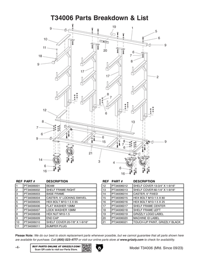 Part Diagram for T34006