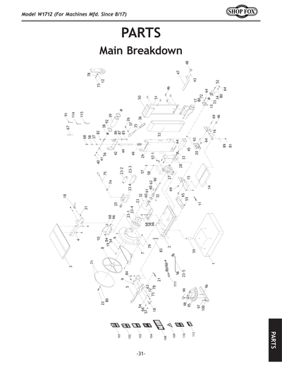 Part Diagram for W1712