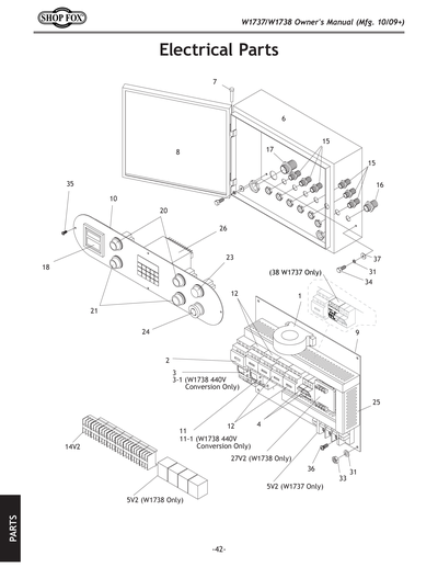 Parts for W1737 37